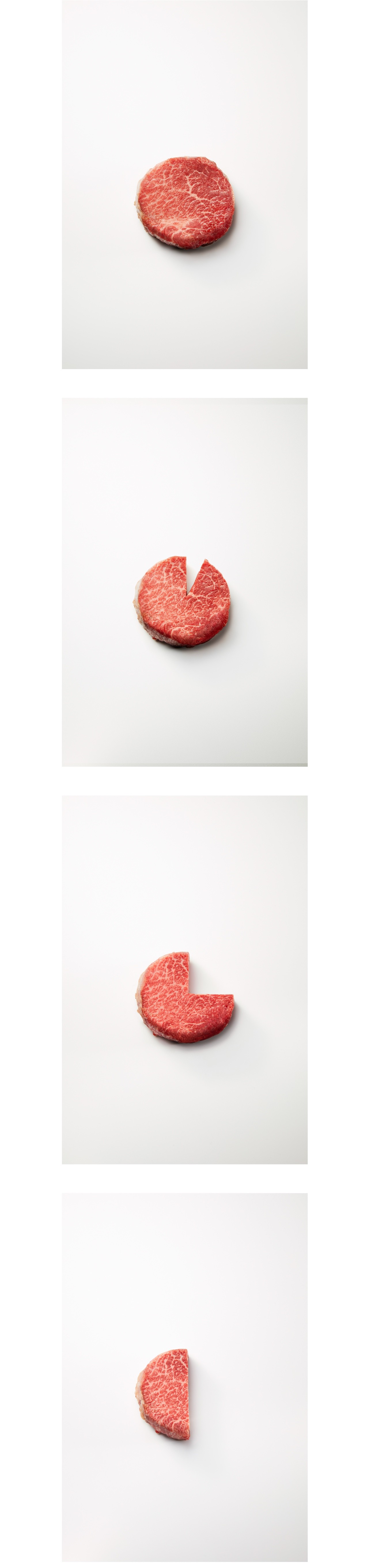 円形のお肉（100%,90%,75%,50%）